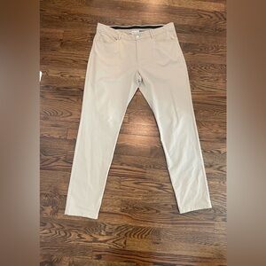 $200 KJUS Ike Pant Tailored Fit Stretch Golf Athleisure Preppy 35 x 31 Cream